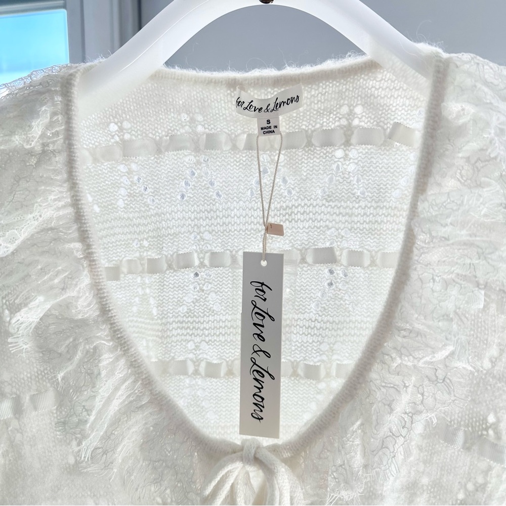 NEW Jayla Pointelle Cardigan | For Love and Lemons - Picture 7 of 7